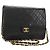 CHANEL Matelasse Chain Shoulder Bag Lamb Skin Black Gold CC Auth 189753V Nero D'oro