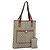 Borsa Tote GUCCI GG Supreme Web Sherry Line PVC Beige Gold Auth 189947 D'oro