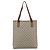 Borsa Tote GUCCI GG Supreme Web Sherry Line PVC Beige Gold Auth 189947 D'oro - vista 2
