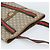 Borsa Tote GUCCI GG Supreme Web Sherry Line PVC Beige Gold Auth 189947 D'oro - vista 6