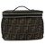 FENDI Zucca Canvas Vanity Hand Bag Black Brown Auth 189549 Marrone Nero - vista 13