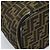 FENDI Zucca Canvas Vanity Hand Bag Black Brown Auth 189549 Marrone Nero - vista 17