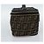 FENDI Zucca Canvas Vanity Hand Bag Black Brown Auth 189549 Marrone Nero - vista 4