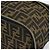 FENDI Zucca Canvas Vanity Hand Bag Black Brown Auth 189549 Marrone Nero - vista 8