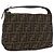 FENDI Pochette Accessori Zucca Marrone Argento 8N0005 Auth 189182