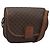 Céline CELINE Macadam Canvas Shoulder Bag PVC Leather Brown Gold Auth 189670 Golden
