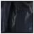 Manteau en cuir noir Yves Saint Laurent avec bordure en renard argenté  - vue 6