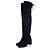 Stuart Weitzman, Overknee-Stiefeletten aus Wildleder mit Absatz Schwarz