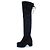 Stuart Weitzman, Overknee-Stiefeletten aus Wildleder mit Absatz Schwarz - Ansicht 2