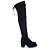 Stuart Weitzman, Overknee-Stiefeletten aus Wildleder mit Absatz Schwarz - Ansicht 4
