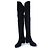 Stuart Weitzman, Overknee-Stiefeletten aus Wildleder mit Absatz Schwarz - Ansicht 6