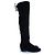 Stuart Weitzman, Wildleder-Stiefel über dem Knie Schwarz - Ansicht 4