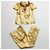 Tory Burch Metallic Seidenmischung Jacquard Verzierte Oberteil & Hose Set – Neu - Ansicht 3
