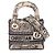 Christian Dior Dior LADY D-LITE Mini 2-Way Handbag Nero Beige