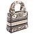 Christian Dior Dior LADY D-LITE Mini 2-Way Handbag Nero Beige - vista 2