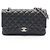 Timeless Borsa a tracolla Chanel Matelassé Double Flap Nero