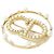 Spilla Christian Dior Claire Di Lune Bianco D'oro