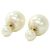 Boucles d'oreilles Christian Dior Tribal E0078MIDRS Blanc Doré - vue 2
