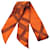 Silk In Hermès Sciarpa Hermes Twilly BOLDUC Marrone Seta