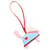 Hermès Acessório Charm Hermes Rodeo PM Rosa Vermelho Azul Azul claro  - vista 2