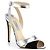 Prada Metallic-Leder und Wildleder-Strap-Heels Schwarz Silber