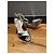 Prada Metallic-Leder und Wildleder-Strap-Heels Schwarz Silber - Ansicht 12