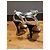 Prada Metallic-Leder und Wildleder-Strap-Heels Schwarz Silber - Ansicht 9