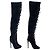 Autre Marque Tony Bianco Ariette Schwarze Wildleder-Schnürstiefel Overknee