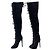 Autre Marque Tony Bianco Ariette Schwarze Wildleder-Schnürstiefel Overknee - Ansicht 4