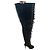 Autre Marque Tony Bianco Ariette Schwarze Wildleder-Schnürstiefel Overknee - Ansicht 6
