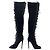 Autre Marque Tony Bianco Ariette Schwarze Wildleder-Schnürstiefel Overknee - Ansicht 8