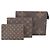Louis Vuitton Monogram Reverse Trio Pochette Toilette Marrone