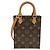 Borsa Louis Vuitton Monogram Petite Sac Plat Marrone