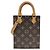 Borsa Louis Vuitton Monogram Petite Sac Plat Marrone