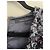 French Connection Pailletten-Minikleid mit V-Ausschnitt Schwarz Silber Hardware - Ansicht 2