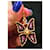Yves Saint Laurent Pendentif papillon en métal doré et émail violet  - vue 6