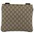 Bolsa de ombro Gucci Zip Top Messenger em lona GG com couro Médio Bege - vista 2