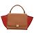 Céline Celine Trapeze in pelle con scamosciato Medium Marrone