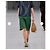 Shorts de couro verde Loewe - vista 3