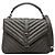 Saint Laurent YSL Monogram College gesteppte Handtasche Medium Braun