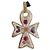 Autre Marque Collana Croce Jacky de G Paris placcata oro e perle D'oro