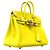 Hermès Borsa Hermes Birkin 25 in pelle Swift Lime D'oro - vista 2