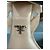Prada Veloursleder Sandalen mit Blockabsatz - Beige/Schwarz 36.5 - Ansicht 10
