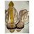 Prada Veloursleder Sandalen mit Blockabsatz - Beige/Schwarz 36.5 - Ansicht 11