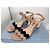 Prada Veloursleder Sandalen mit Blockabsatz - Beige/Schwarz 36.5 - Ansicht 2