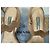 Prada Veloursleder Sandalen mit Blockabsatz - Beige/Schwarz 36.5 - Ansicht 4