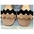 Prada Veloursleder Sandalen mit Blockabsatz - Beige/Schwarz 36.5 - Ansicht 5
