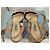 Prada Veloursleder Sandalen mit Blockabsatz - Beige/Schwarz 36.5 - Ansicht 8