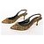Décolleté Slingback Dolce & Gabbana in Seta e Cristalli D'oro - vista 3