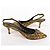 Décolleté Slingback Dolce & Gabbana in Seta e Cristalli D'oro - vista 5